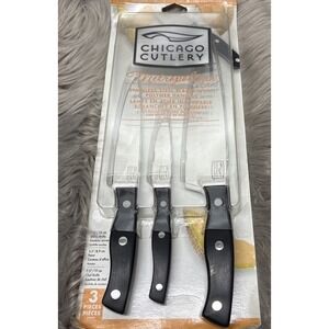 Chicago Cutlery 3Pc Metropolitan Knife Set, 1 Paring, 1 Utility, 1 Chef Knife